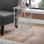 Accent Table, Side Tempered Glass, Transitional - Silver