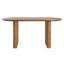 Oval Dining Table Set With 4 Birch Rattan Chairs - Brown / Light Brown