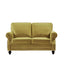 Loveseat Sofa With Nailhead Detail & Turned Legs, 2 Seater Upholstered Couch