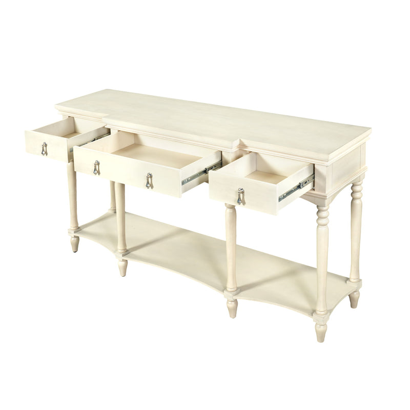 Retro Console Table With 3 Soft Close Drawers