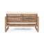 4 Pieces Acacia Wood Patio Furniture Set, Outdoor Furniture With Coffee Table, Patio Conversation Set Deep Seating With Soft Cushion, Porch Chairs For Backyard Porch Balcony - Brown Wash / Beige