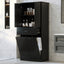 Modern Bathroom Storage Cabinet With Two Laundry Baskets, One Drawer, Adjustable Shelf