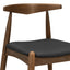 5 Piece Dining Set With 1 Table And 4 Upholstered Chairs - Walnut / Black