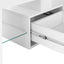 TV Stand, Console, Media Entertainment Center, Storage Cabinet, Glossy Contemporary & Modern - White