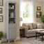 Tall Bathroom Storage Cabinet With Adjustable Shelves And 1 Drawer & Door