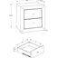 Nightstand, Storage Drawer Versatile Use, Upholstered, Transitional
