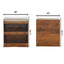 Pull Out Shoe Bench - Chestnut / Mud Linen