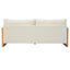Modern 3 Seater Sofa With Wood Armrests