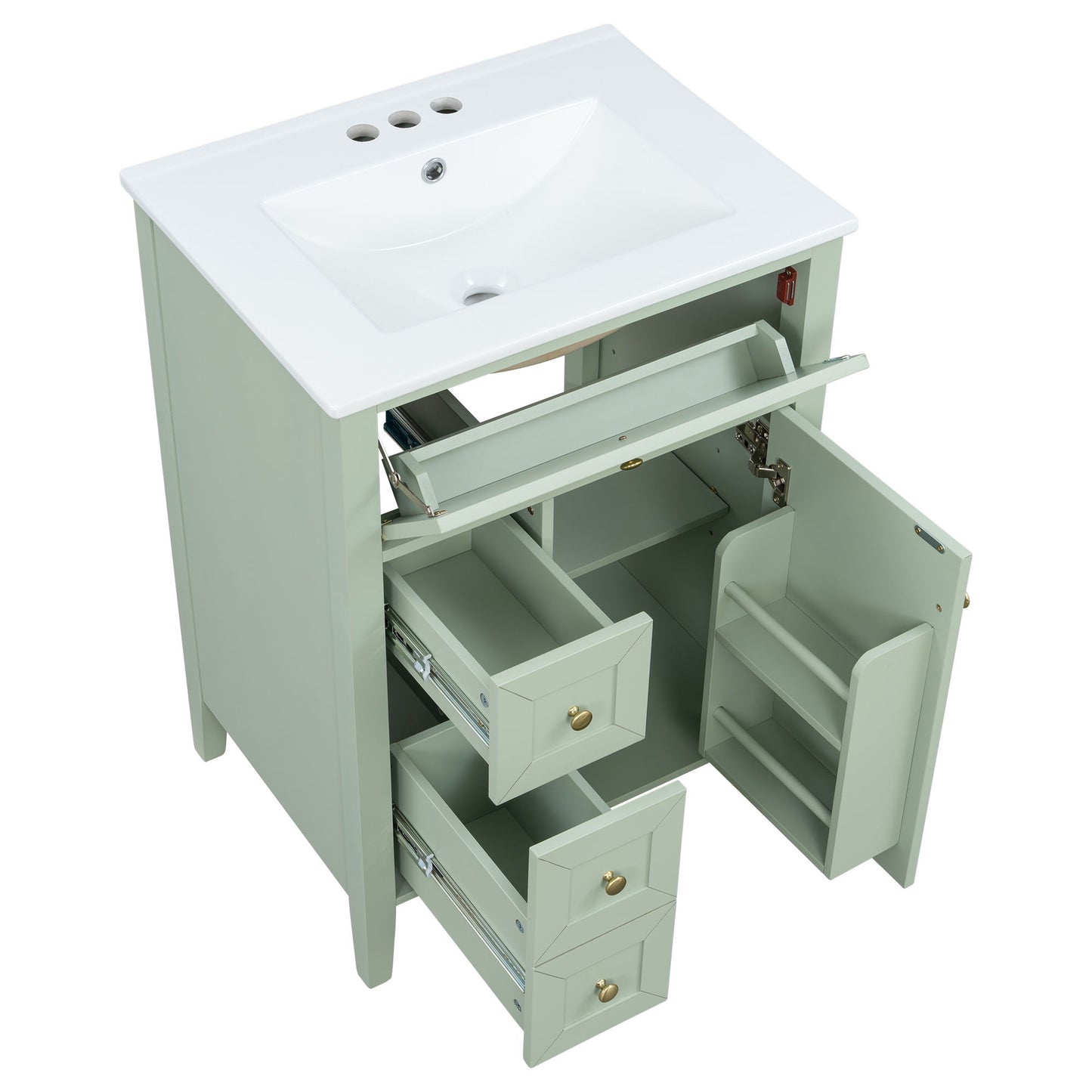 Bathroom Vanity With Sink, Soft Closing Cabinet