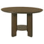 Crispin - 5 Piece Round Dining Table Set With Upholstered Chairs - Brown