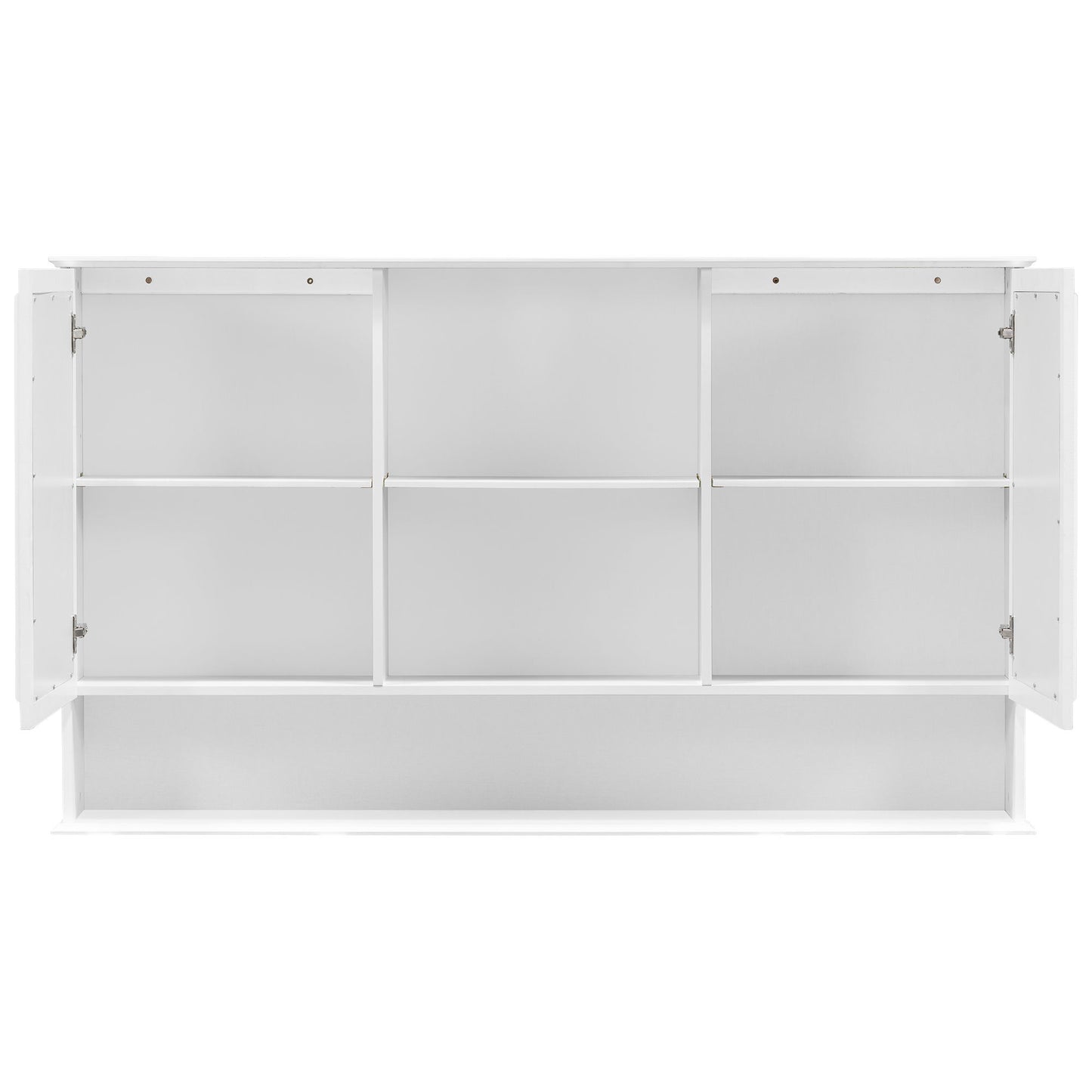 Double Sink Bathroom Vanity Set With Wall Mount Mirror Cabinet