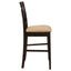 Upholstered Counter Height Stools (Set of 2) - Brown / Beige