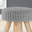 Ottoman, Pouf, Footrest, Foot Stool, Round, Natural Wood Legs, Contemporary, Modern