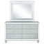 Arabesque - 6 Drawer Dresser With Mirror - Silver