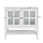 Bathroom Vanity With Ceramic Sink, Adjustable & Open Shelf