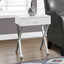 Accent Side X Table, Storage Drawer, Contemporary & Modern