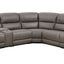 Kantu - Synthetic Leather Motion Sectional Sofa - Brown
