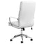 Molly - Upholstered Adjustable High Back Office Chair With Base - White