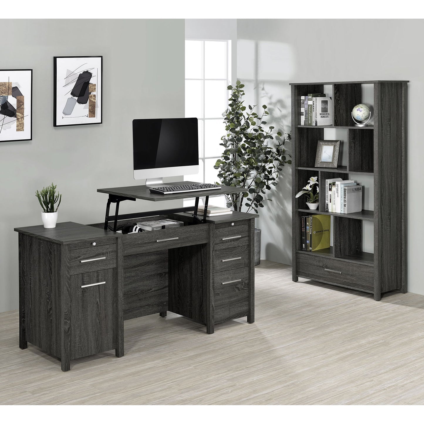Rayna - 4 Drawer Office Desk With Lift-Top