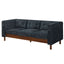 3 Seater Sofa With Square Arms, Tufted Pillow Back For Living Room