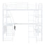 Loft Bed With 4 Layers Of Shelves And L-Shaped Desk, Stylish Metal Frame Bed With A Set Of Sockets, USB Ports And And Wireless Charging