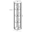 Tenley - 4 Shelf Curio Cabinet With Hexagonal Design