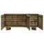 Roman - 3 Door Server With Chevron Design - Brown