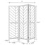 Herringbone - 3 Panel Screen - Brown