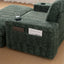 Oversized Chaise Lounge Indoor Rabbit Fur Sofa Bed With Storage Ottoman And Armrests Cup Holders With Deep Seat