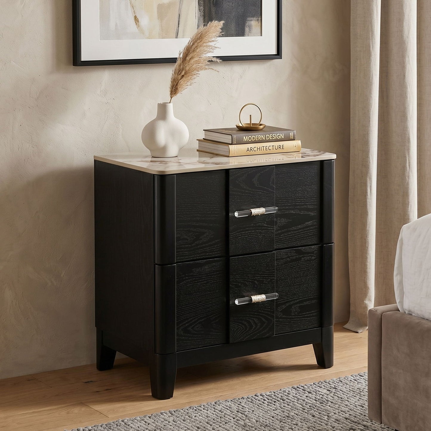 Opel - Nightstand - Black
