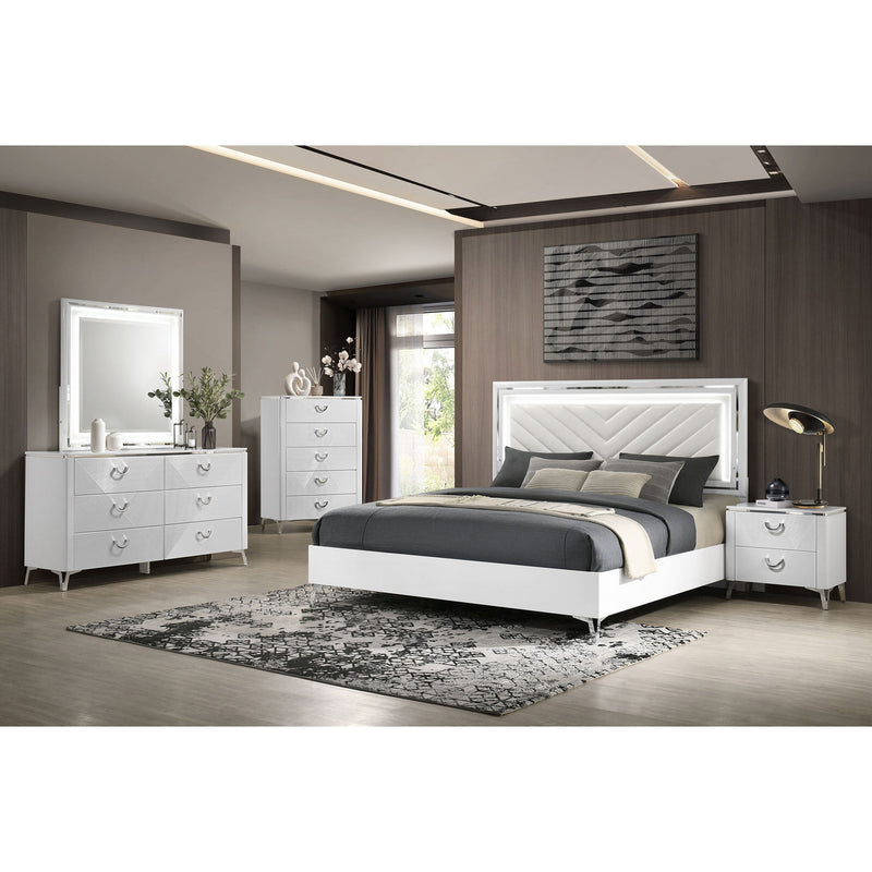 Buckley - Panel Bed With LED Trim