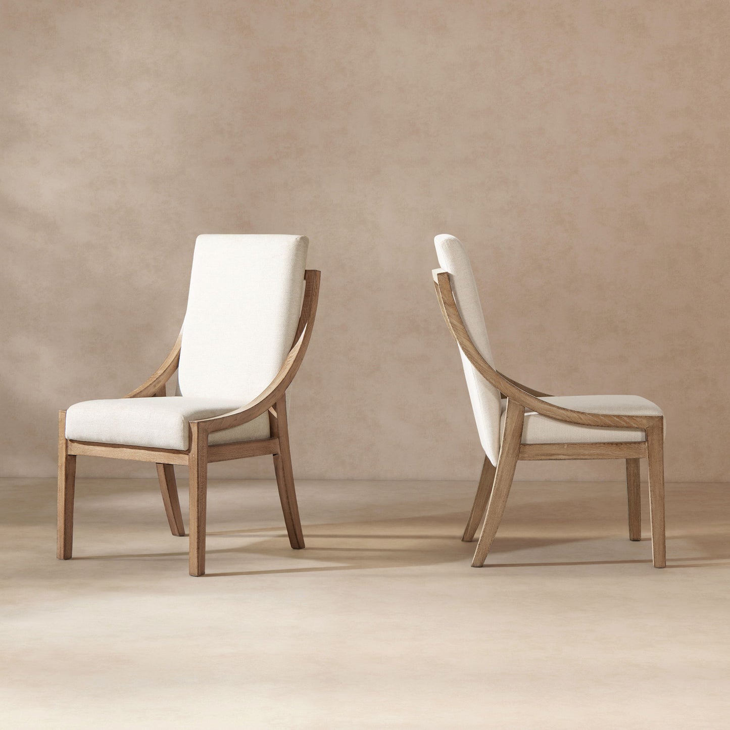 Lennox - High Back Upholstered Dining Chair (Set of 2) - Light Beige