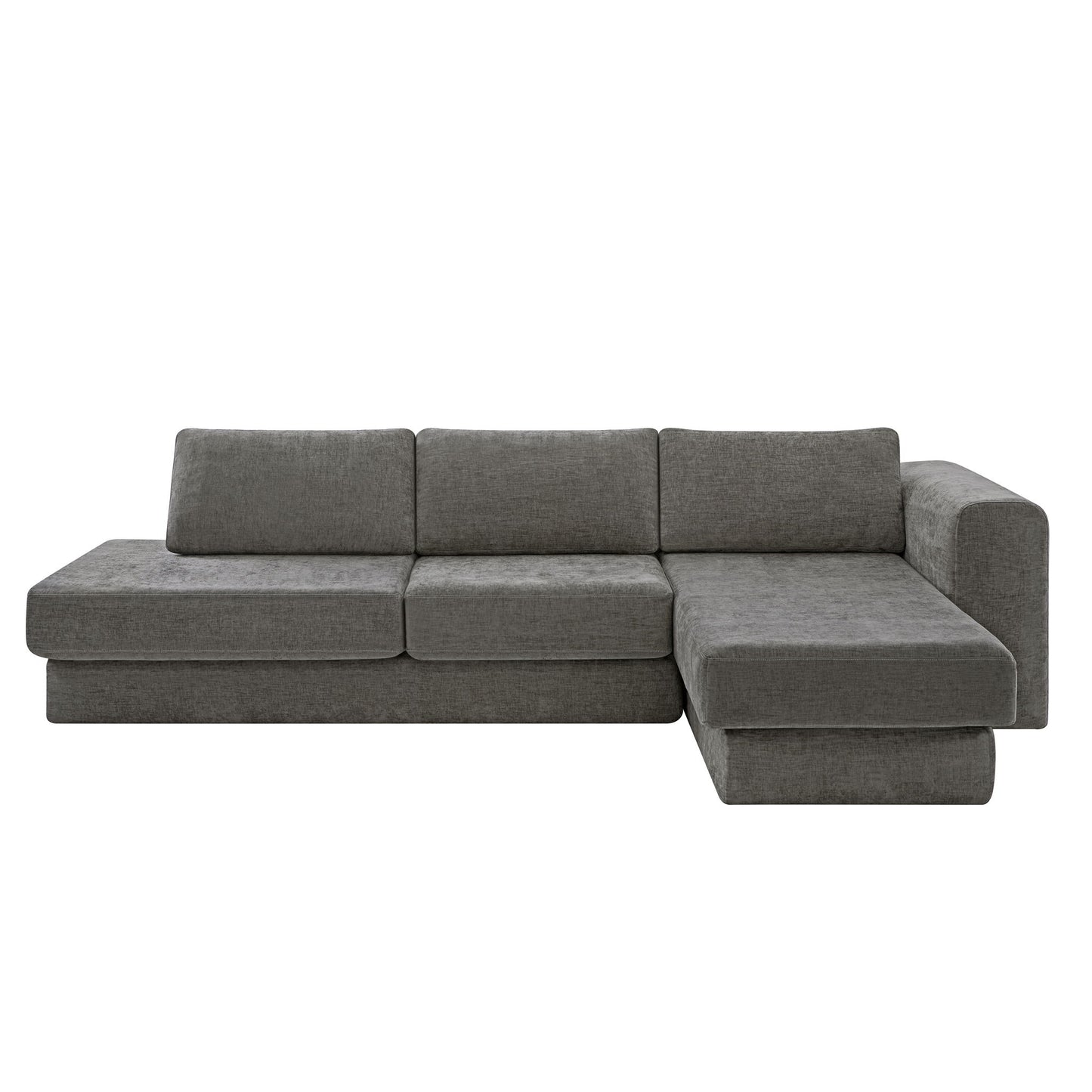 L-Shaped Modular Sofa With Double Layer Cushion