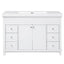 Bathroom Vanity & Sink, 6 Soft Close Drawers & Double Doors - White