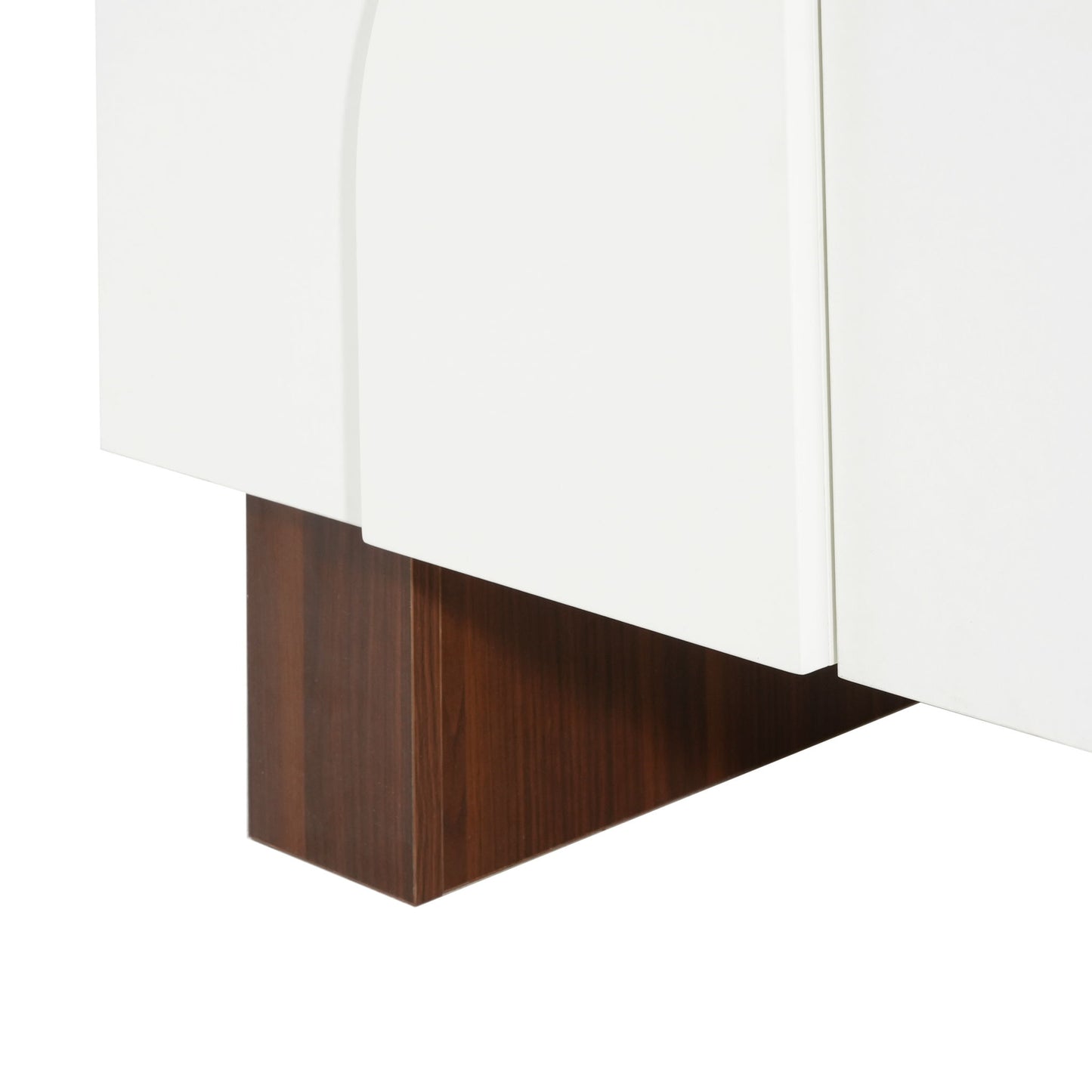 Sideboard Buffet Cabinet Wide Storage Unit With 4 Doors & Adjustable Shelves - White
