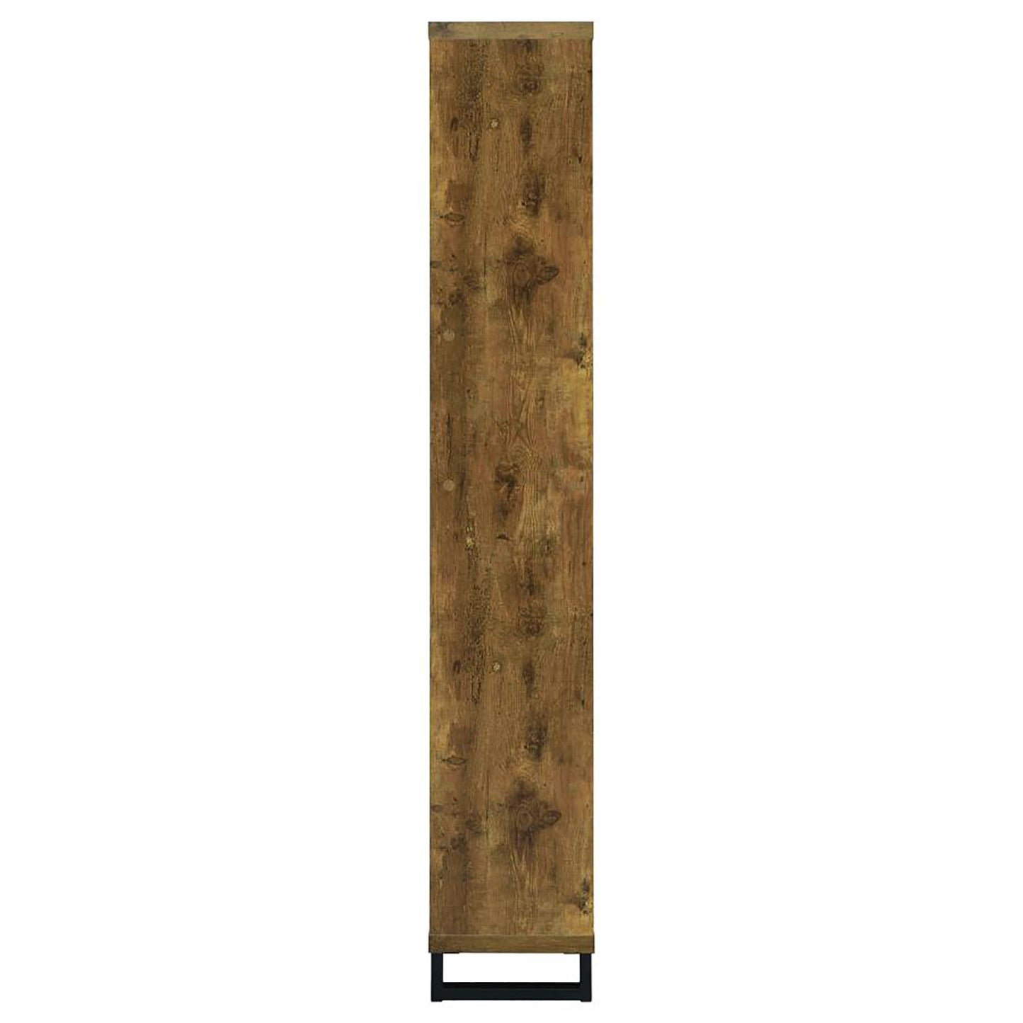 6 Tier Rectangular Bookcase With Accents - Brown