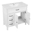 Bathroom Vanity With Sink, Freestanding Cabinet & Drawers