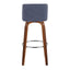 Toriano - Mid Century Modern Fixed Height, Barstool With Swivel With Round Footrest (Set of 2)