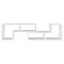 Convertable L-Shaped Bookcase With Open Shelves - White
