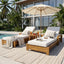 Chaise Lounge With 3 Fold Cushion Set, 3 Position Adjustable Backrest