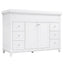 Bathroom Vanity & Sink, 6 Soft Close Drawers & Double Doors - White