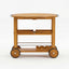 Outdoor Bar Cart With Foldable Tabletop & Removable Trays - Teak