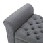 Hayes - Contemporary Armed Storage Bench With Rolled Arms And Button Tufting