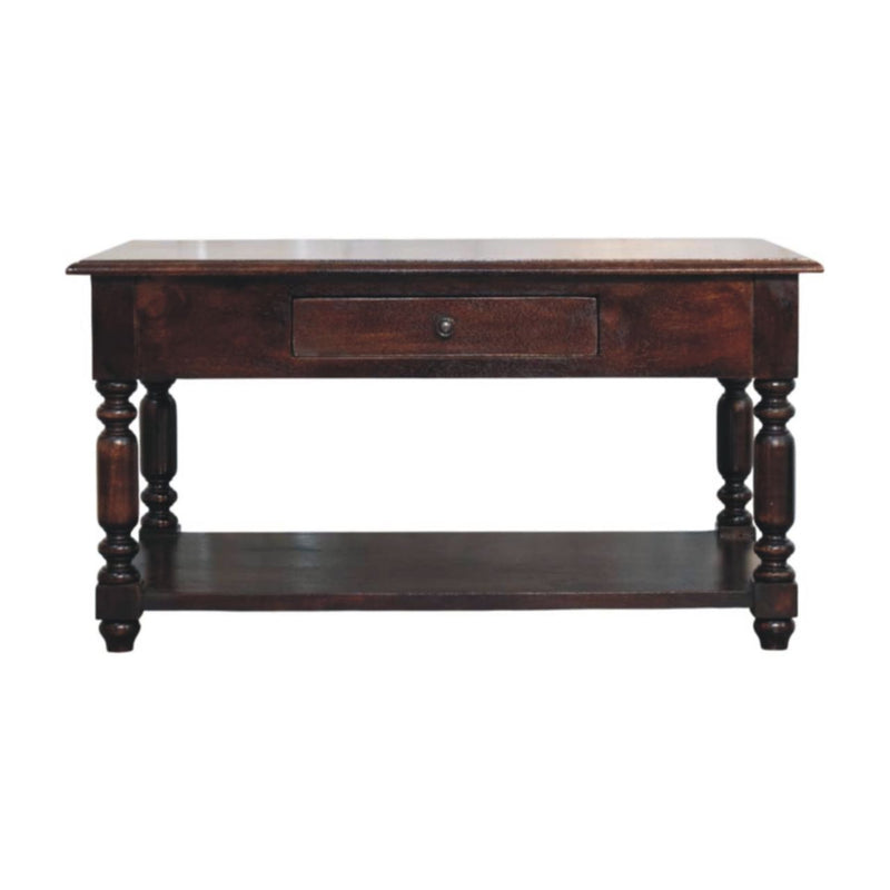 Turned Legs Drawer Table