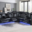 Orion II - LAF Sofa With Power Headrest & Footrest - Black