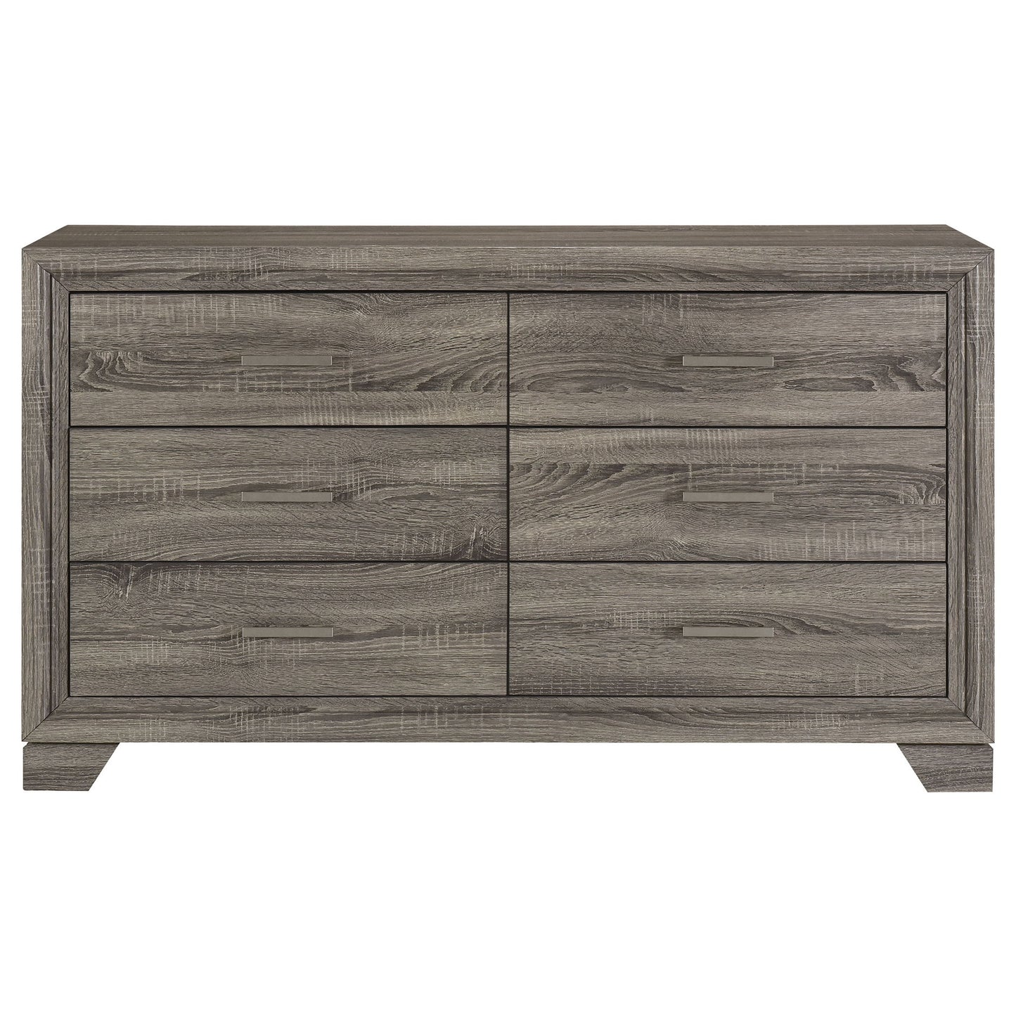 Funston - 6 Drawer Dresser Cabinet - Brown Oak