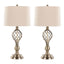 Linx - Twist Contemporary Table Lamp (Set of 2) - Antique Soft Brass / White