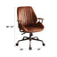 Brancaster - Aluminum Top Grain Leather Office Chair - Coffee