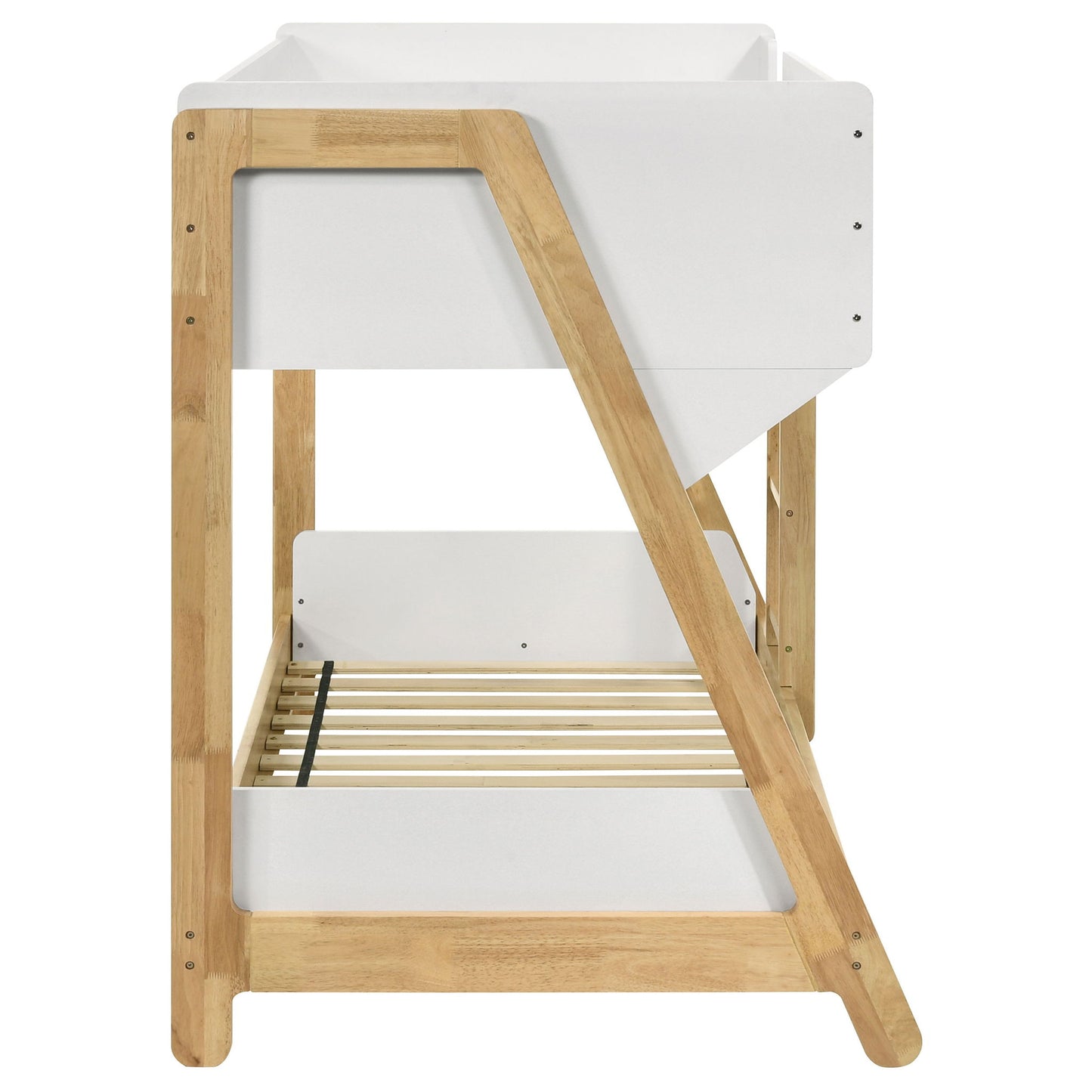 Fjord - Twin Over Twin Bunk Bed, Fits Standard Mattresses - White / Natural