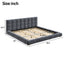 Upholstered Platform Bed Frame With Tufted Headboard